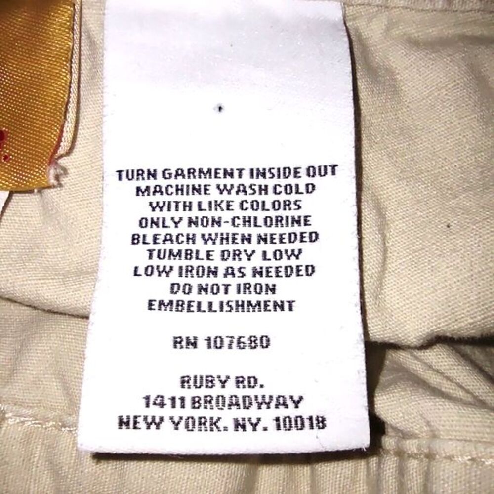 Ruby Rd. Yellow Beaded Capris Size 12‎ - Picture 6 of 6